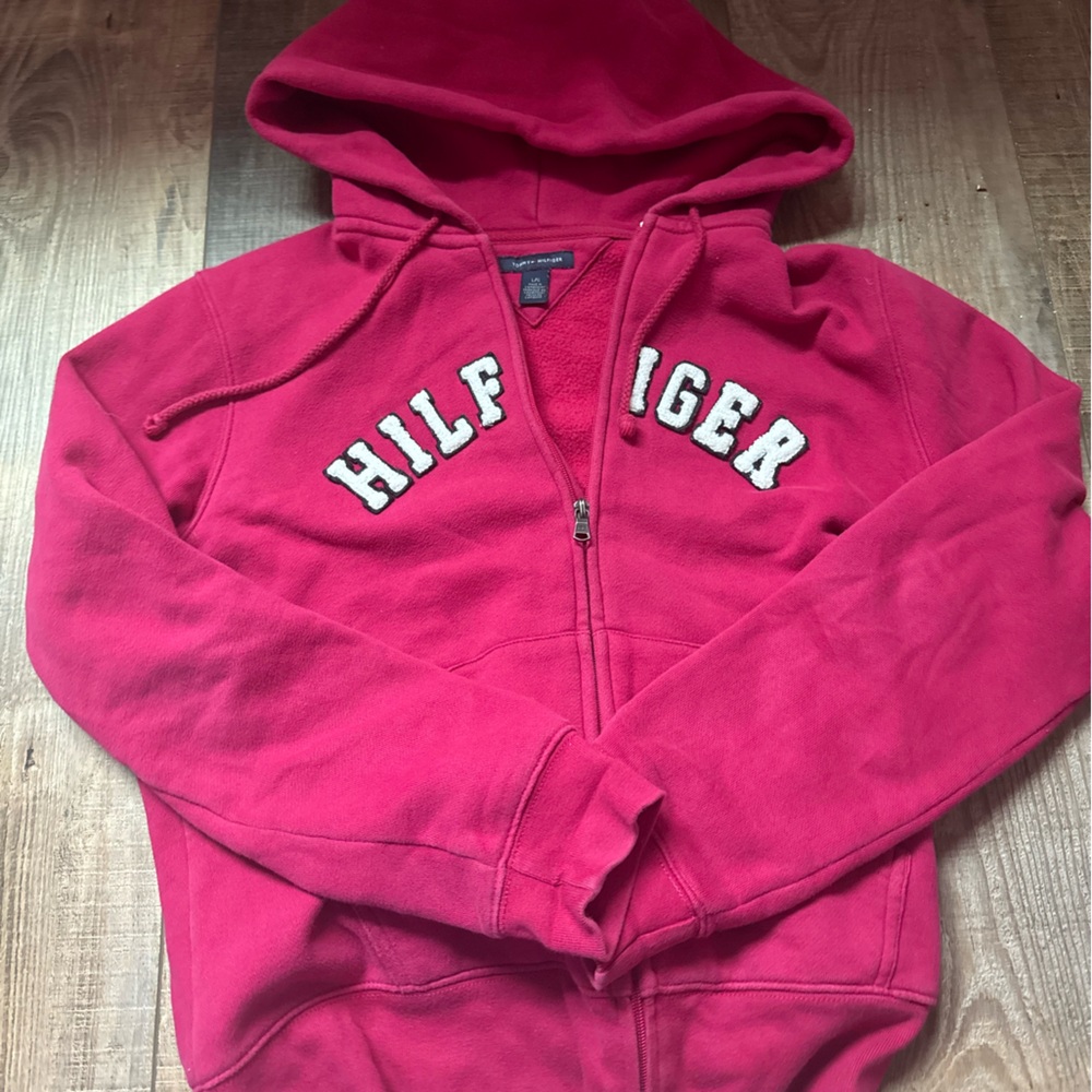 Tommy Hilfiger Pink Zip Up Hoodie